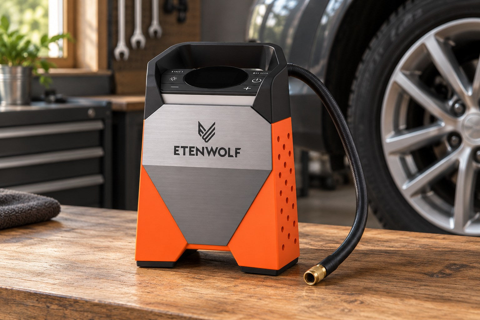 BELVOX AirDrive 160 S3SE – Portable Tyre Inflator in a practical setting.