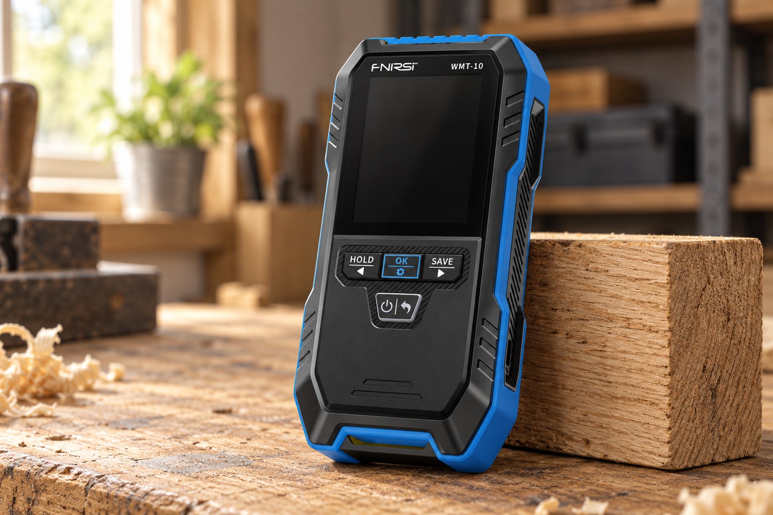 BELVOX TimberSense WMT-10 – Pinless Moisture Meter in a practical setting.