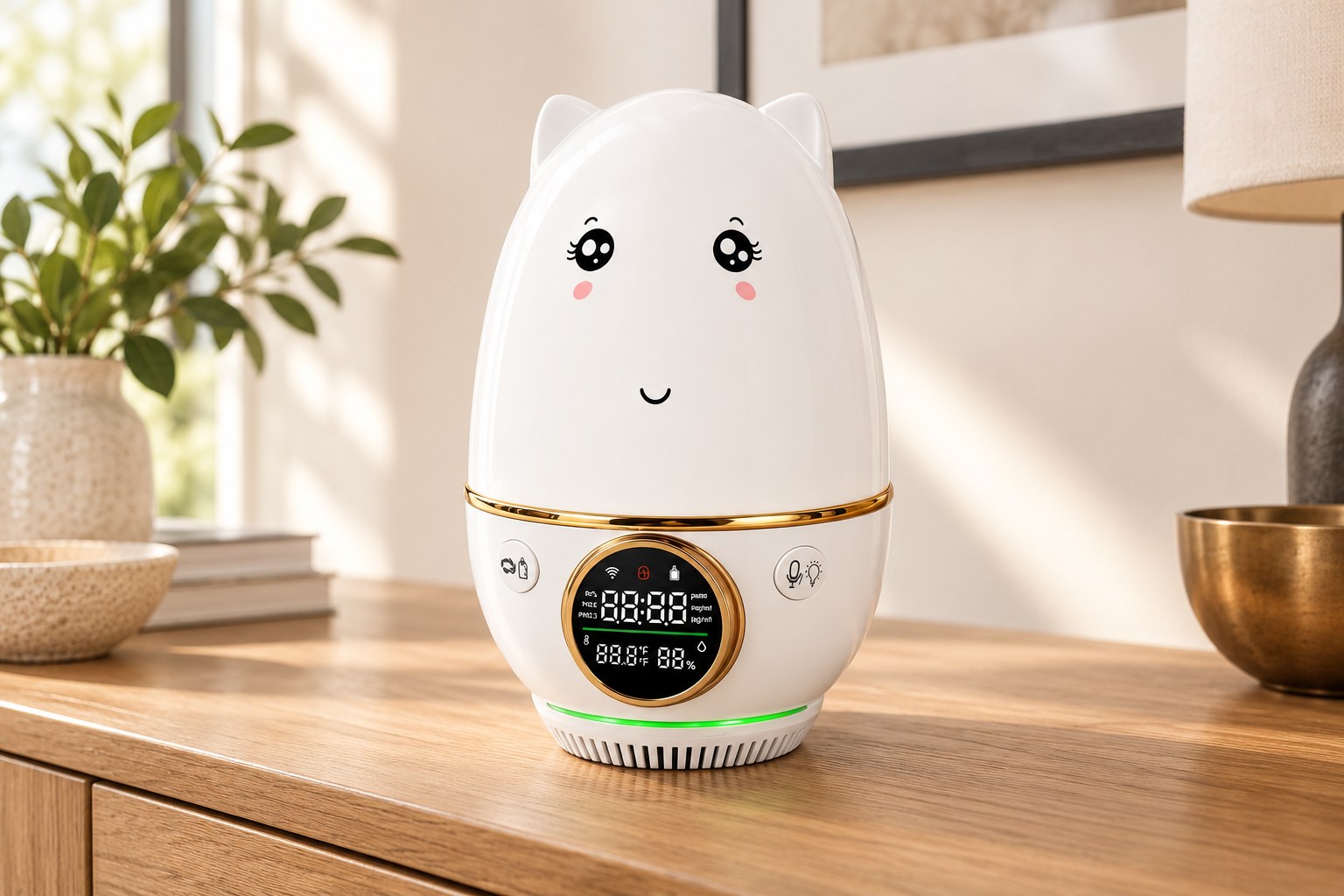 BELVOX AirSense 70A – Wi-Fi Monitor & RGB Light in a practical setting.