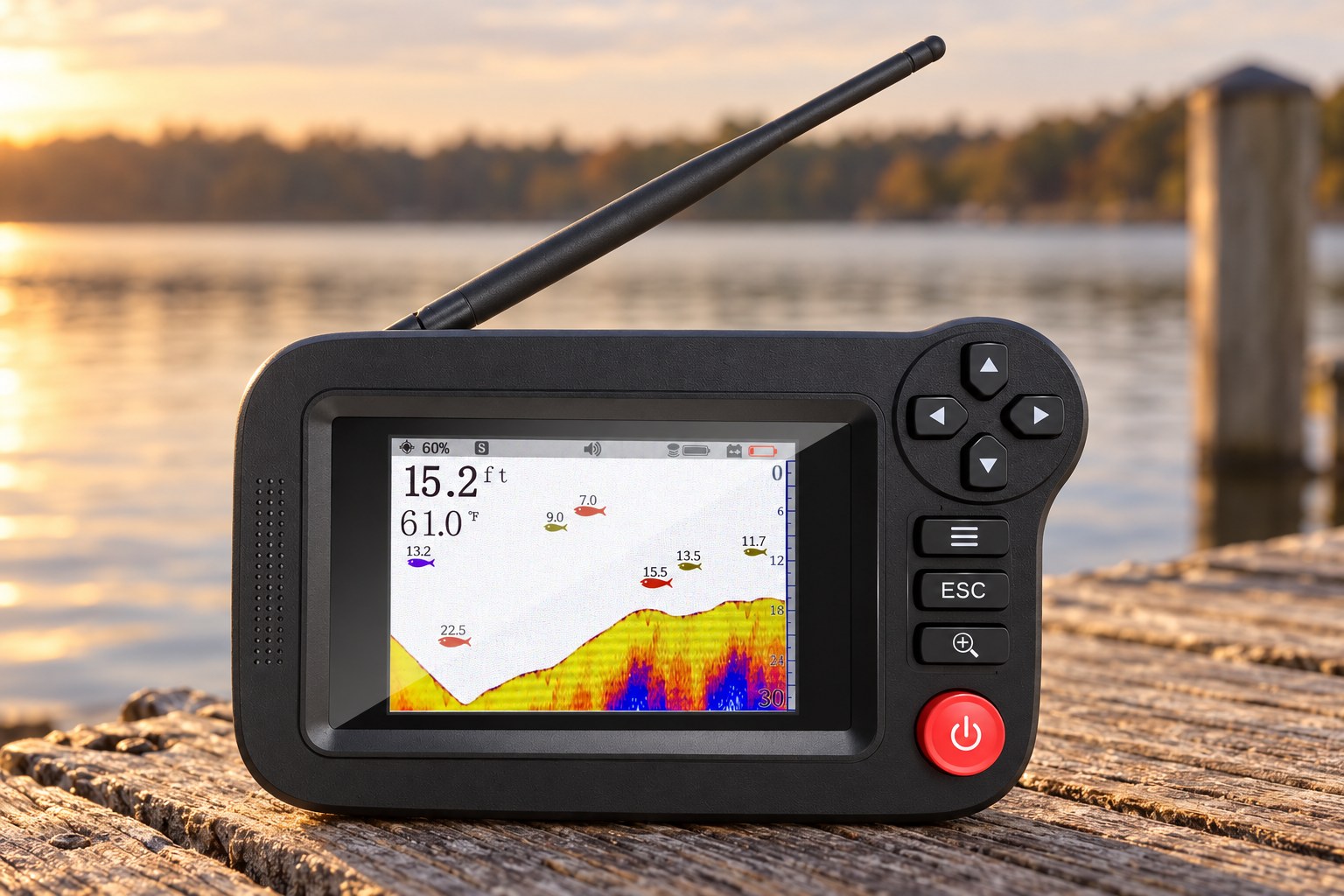 BELVOX SonarView Compact – Wireless Fish Finder in a practical setting.