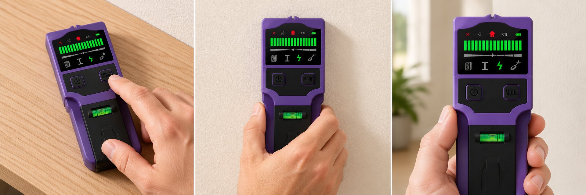 BELVOX WallSense Cross — Choose the task.