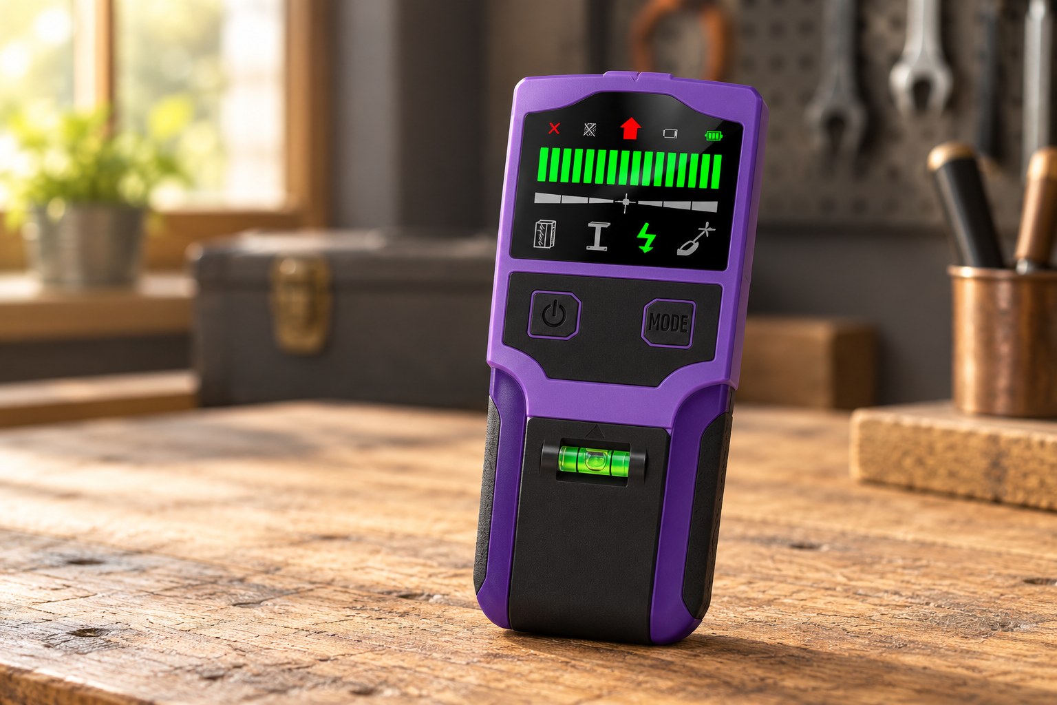 BELVOX WallSense Cross – Wall Scanner & Laser Level in a practical setting.