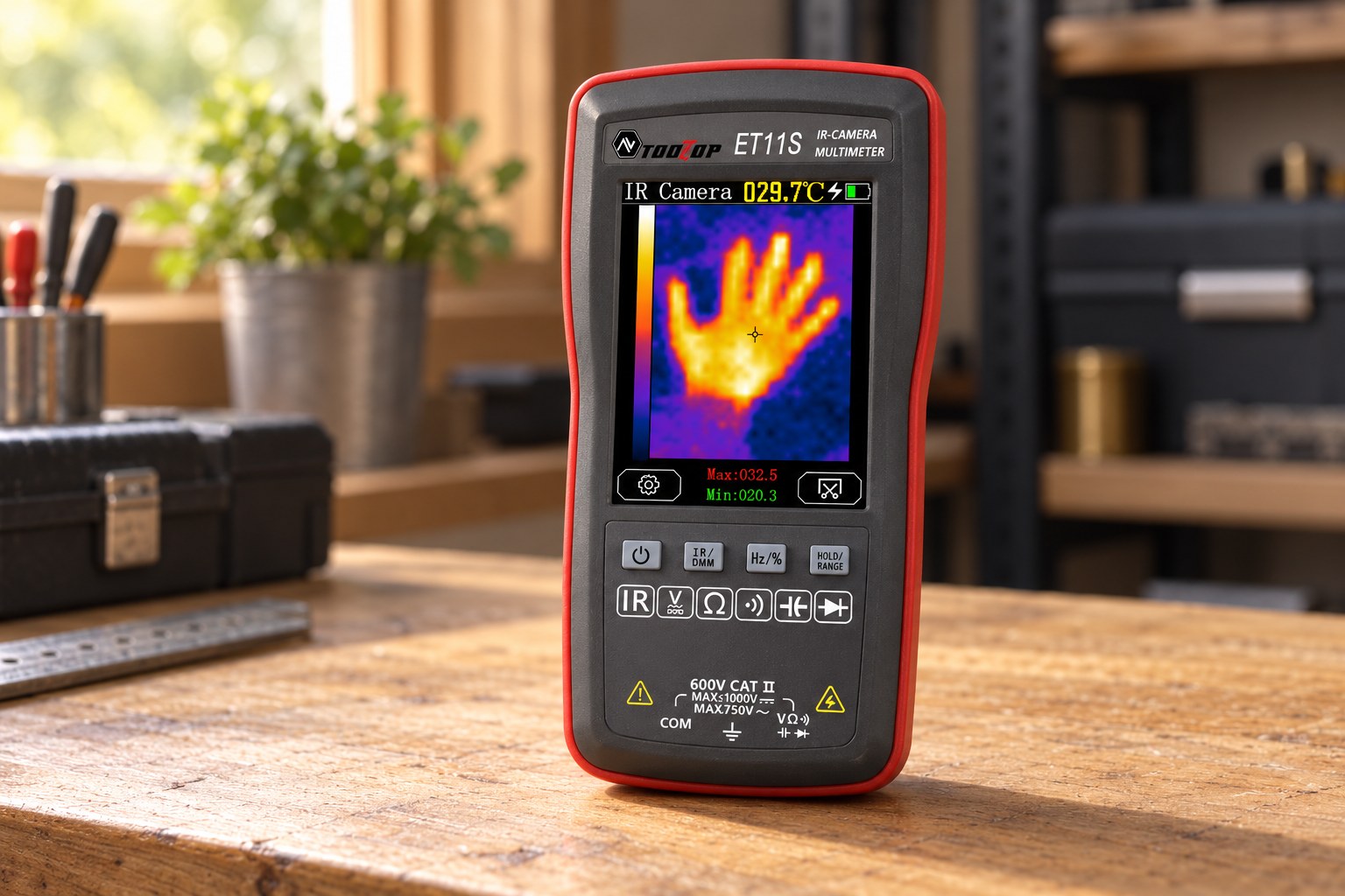 BELVOX HeatCheck ET11S – Thermal Imaging Multimeter in a practical setting.