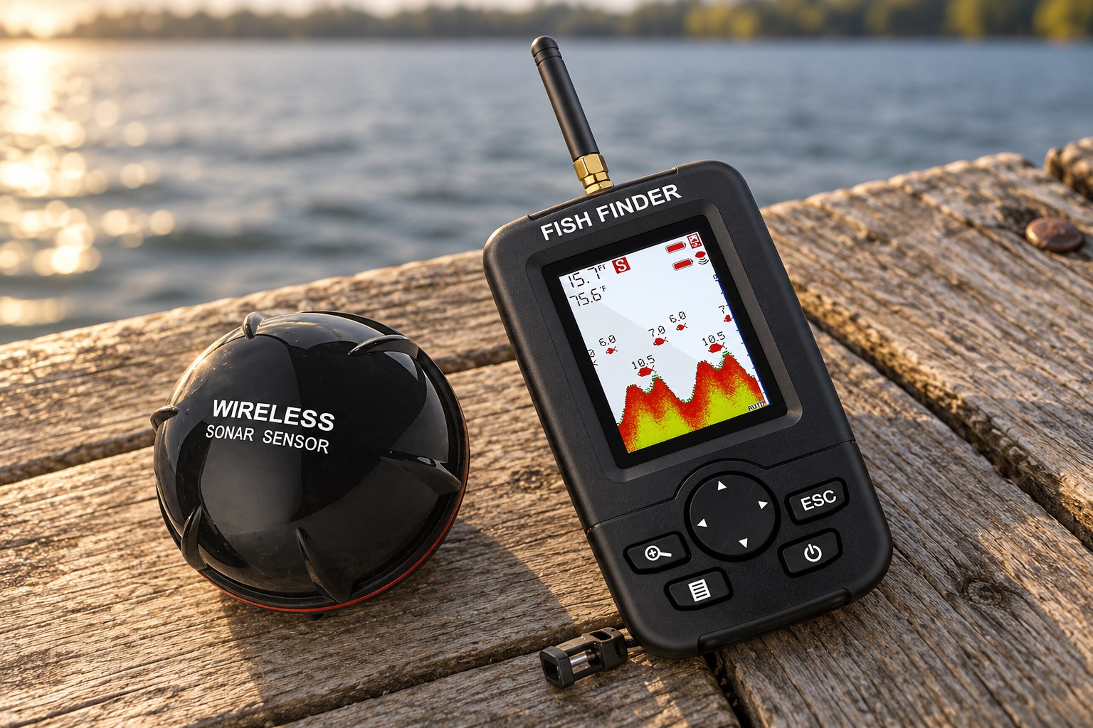 BELVOX SonarView Wide – Wireless Fish Finder in a practical setting.