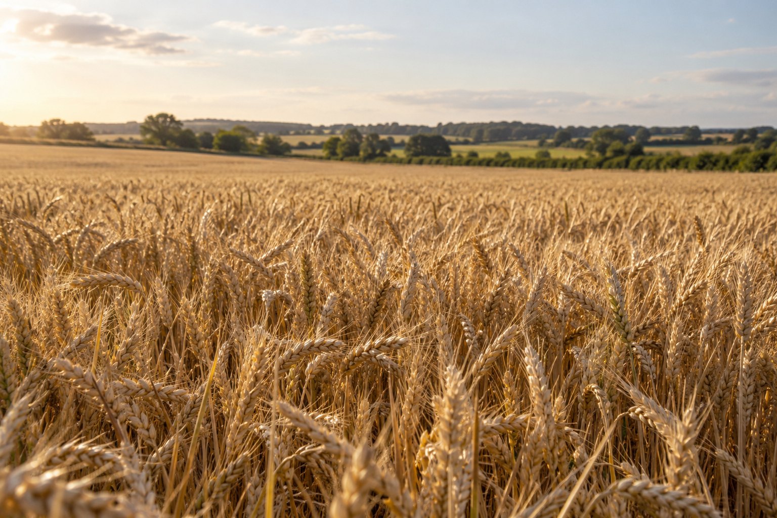 A quiet cereal crop field ready for sample collection