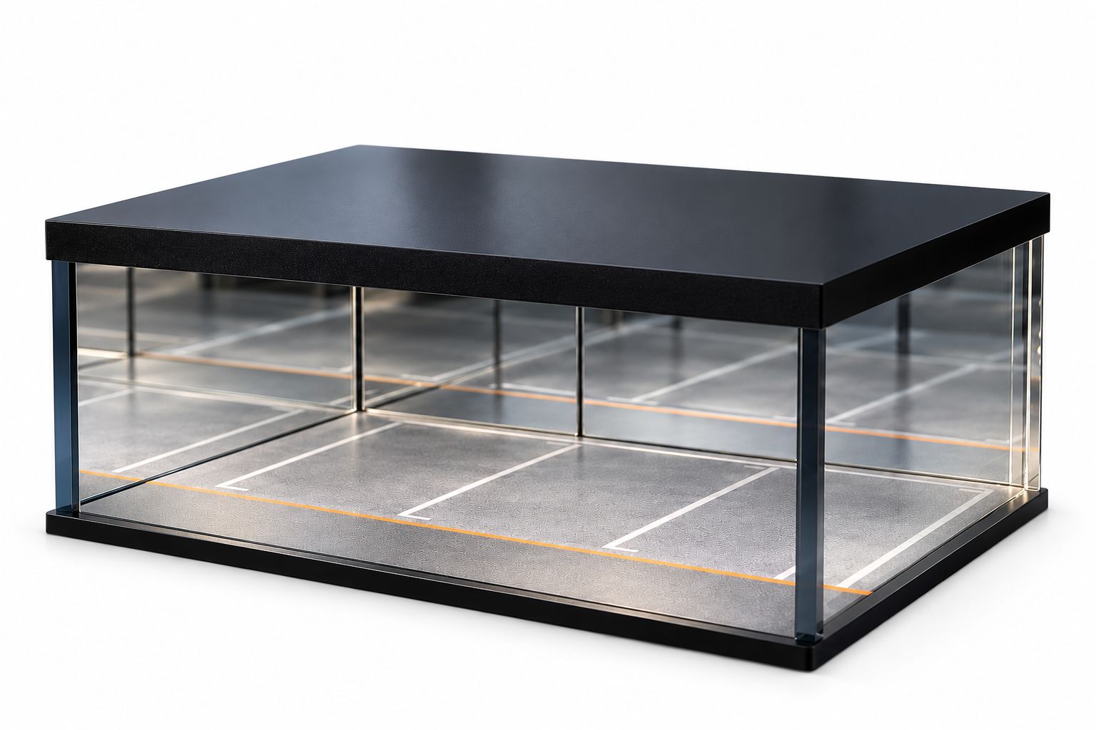 1 BELVOX Infinity Garage display case photographed together on a white studio background
