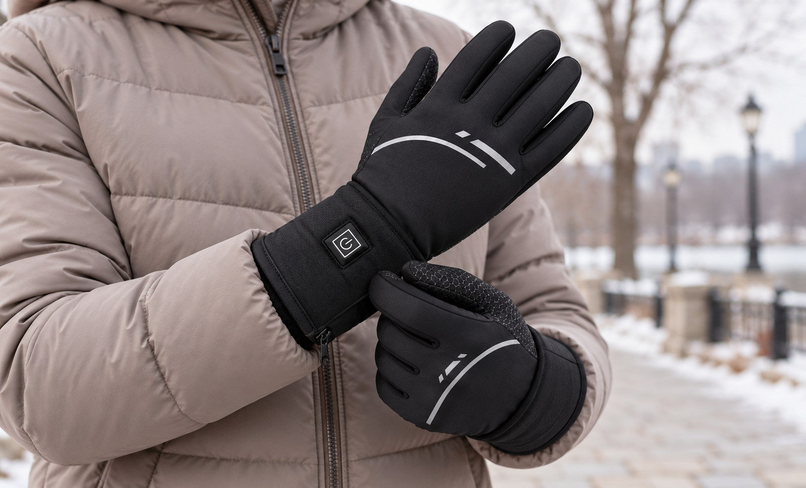 HeatGrip gloves ready for a comfortable winter outing